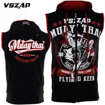 VSZAP Brand Men Summer New Sleeveless Sweatshirt Men MMA Fighting Fight Fitness Jacket Slim Sports Vest Hooded Cardigan Vest
VSZAP Brand Men Summer New Sleeveless Sweatshirt Men MMA Fighting Fight Fitness Jacket Slim Sports Vest Hooded Cardigan Vest