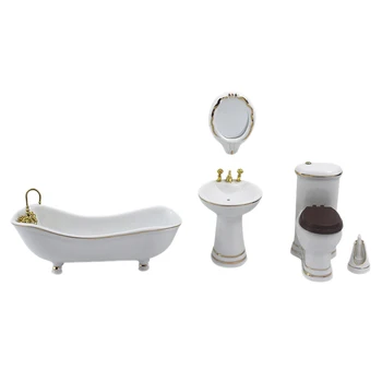 FBIL-1/12 Dollhouse Miniature Furniture Model Simulation Decor Accessories Bathroom Ceramics Sets
FBIL-1/12 Dollhouse Miniature Furniture Model Simulation Decor Accessories Bathroom Ceramics Sets