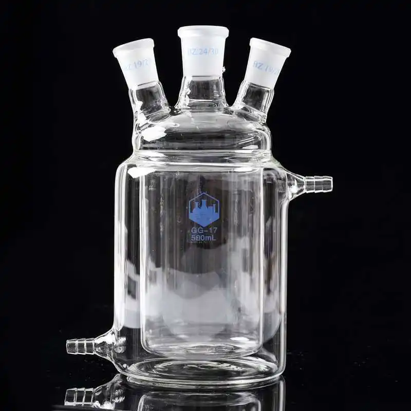 Three Clip Set Reaction Bottle 500ml/24*19*2 Double Layer Clip Set Reactor Double Layer Glass Flask
Three Clip Set Reaction Bottle 500ml/24*19*2 Double Layer Clip Set Reactor Double Layer Glass Flask