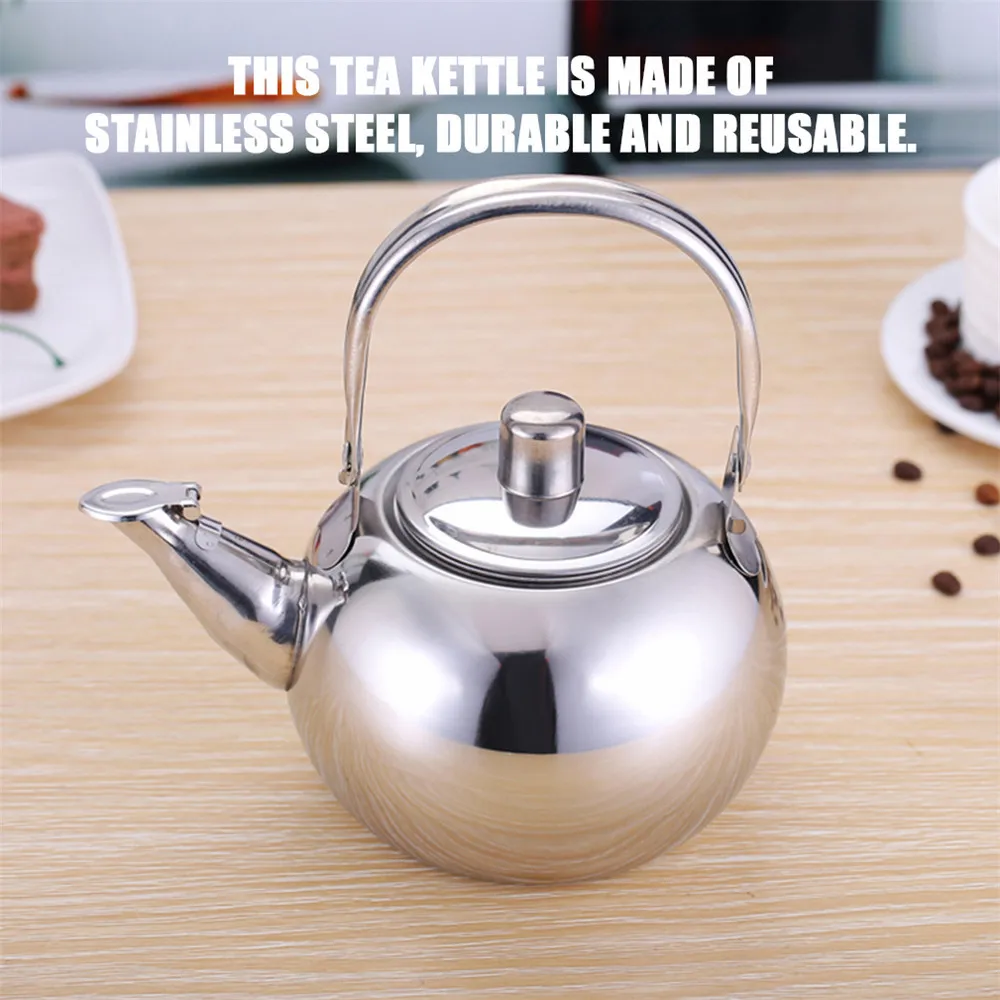 1.5L Silver Stainless Steel Hot Water Kettle Pot Tea Maker Infuser Tea Kettle Pot Metal Teapot with Removable Tea Strainer
1.5L Silver Stainless Steel Hot Water Kettle Pot Tea Maker Infuser Tea Kettle Pot Metal Teapot with Removable Tea Strainer