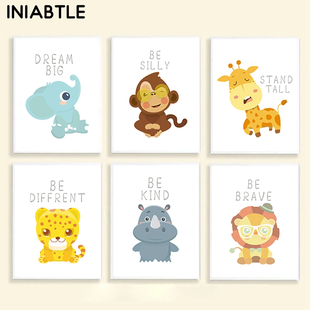 Elephant Giraffe Monkey Animal Poster Print Canvas Painting Wall Art Child Nursery Picture Nordic Baby Kids Bedroom Decoration
Elephant Giraffe Monkey Animal Poster Print Canvas Painting Wall Art Child Nursery Picture Nordic Baby Kids Bedroom Decoration