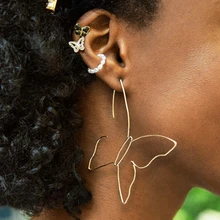 Female Hyperbole Stud Earrings Trendy Of Butterfly Wing Shaped Of Hollow Design Surprise Birthday Present For Women And Girls
Female Hyperbole Stud Earrings Trendy Of Butterfly Wing Shaped Of Hollow Design Surprise Birthday Present For Women And Girls