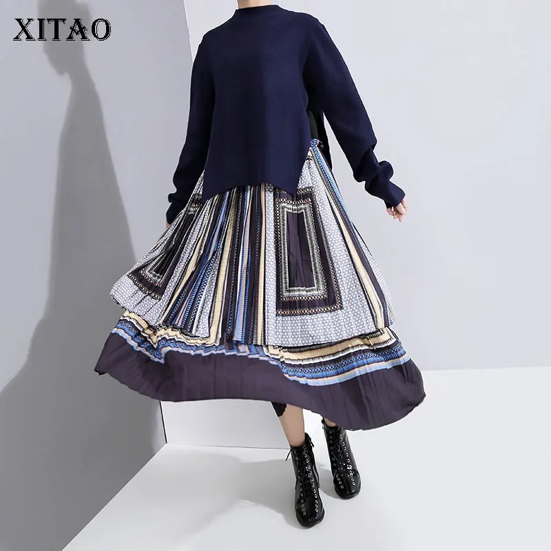 XITAO Cross Border Print Pattern Dress Patchwork Pullover Elegant Full Sleeve Pleated 2019 Winter Small Fresh Dress DMY1808
XITAO Cross Border Print Pattern Dress Patchwork Pullover Elegant Full Sleeve Pleated 2019 Winter Small Fresh Dress DMY1808