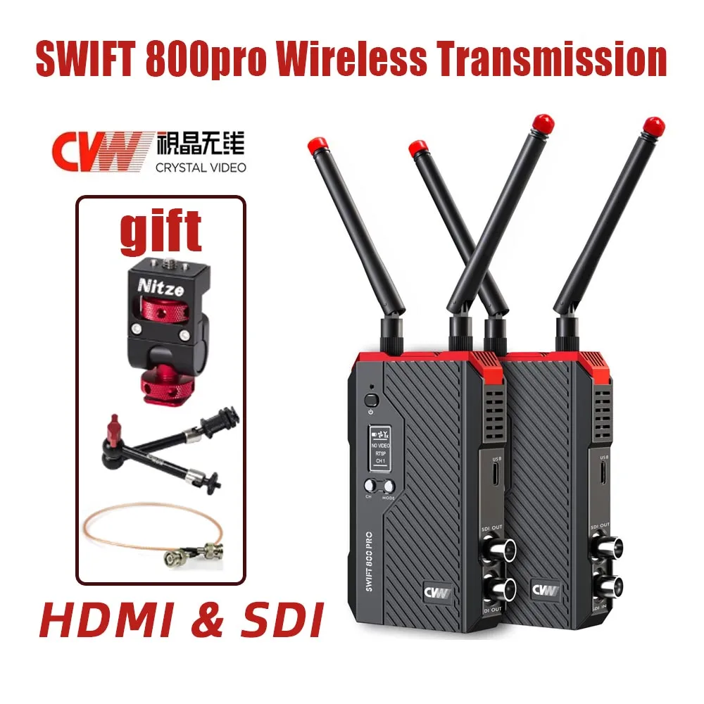 CVW SWIFT 800pro Беспроводная система передачи видео для камеры 250 м HDMI + SDI HD изображение