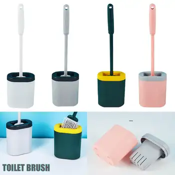 Silicone WC Toilet Brush Flat Head Flexible Soft Bristles Brush With Quick Drying Holder Set Cleaning Brush For WC Accessories
Silicone WC Toilet Brush Flat Head Flexible Soft Bristles Brush With Quick Drying Holder Set Cleaning Brush For WC Accessories