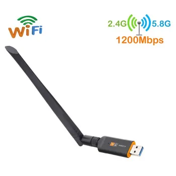 2.4G & 5GHz Dual Band Wireless Network Card WiFi LAN Adapter 1200Mbps USB 802.11ac Wifi Dongle With Antenna
2.4G & 5GHz Dual Band Wireless Network Card WiFi LAN Adapter 1200Mbps USB 802.11ac Wifi Dongle With Antenna