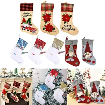 Christmas Stockings Christmas Hanging Ornaments Novelty Stockings Candy Bag Gift Bag New Year Christmas Decorations for Home 
Christmas Stockings Christmas Hanging Ornaments Novelty Stockings Candy Bag Gift Bag New Year Christmas Decorations for Home