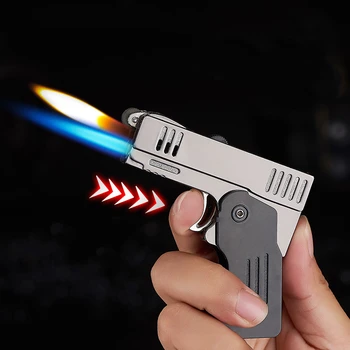Free Fire Double Flame Jet Pistol Lighter Torch Turbo Unusual Lighter Windproof Refillable Butane Gas Lighter Gadgets For Men
Free Fire Double Flame Jet Pistol Lighter Torch Turbo Unusual Lighter Windproof Refillable Butane Gas Lighter Gadgets For Men