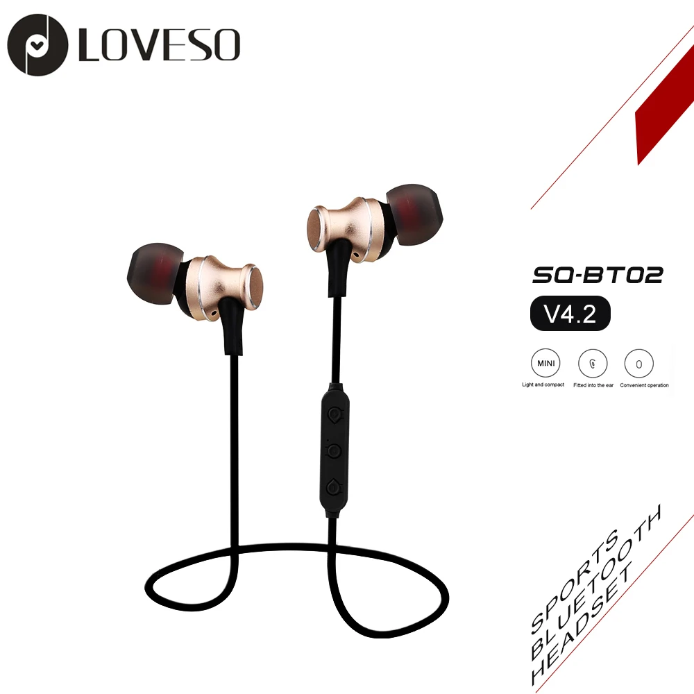 LOVESO SQ-BT02 Wireless Bluetooth 4.1 Headset Bass Stereo Earbuds Sports Music Earphone Wired Control with Mic For iPhone Xiaomi
LOVESO SQ-BT02 Wireless Bluetooth 4.1 Headset Bass Stereo Earbuds Sports Music Earphone Wired Control with Mic For iPhone Xiaomi