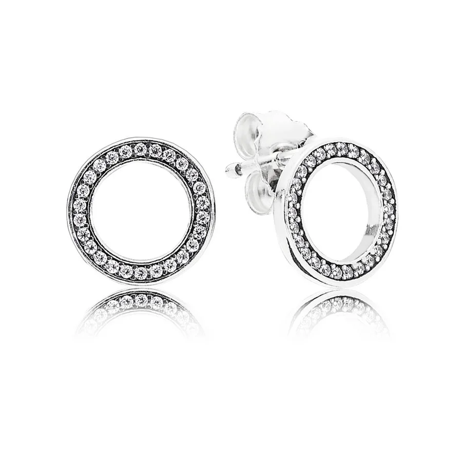 Forever PANDORA Stud Earrings, Clear CZ