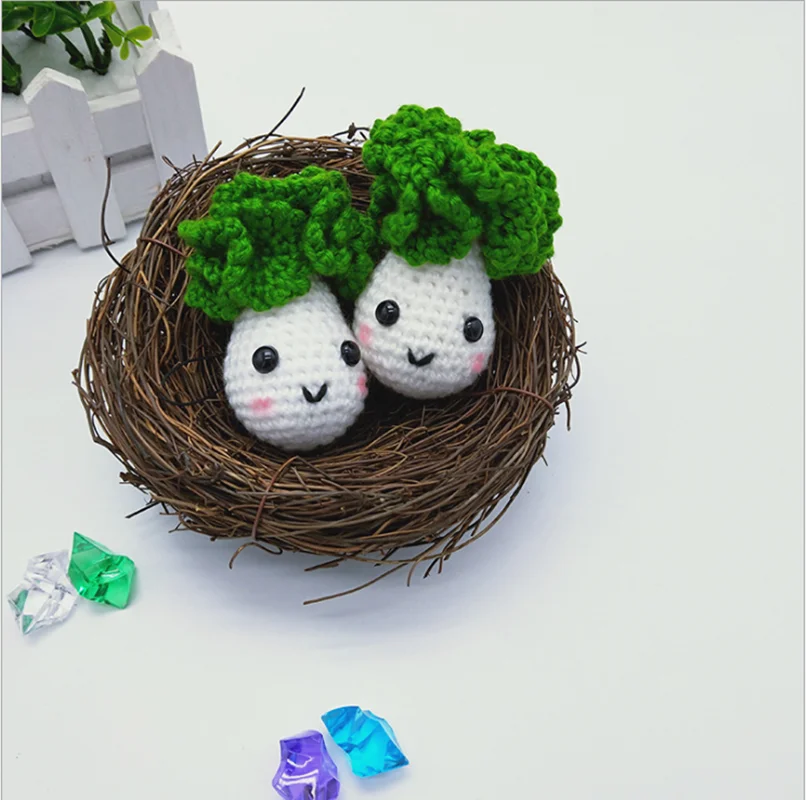 Hand-Woven Chinese cabbage Art Home Decoration For Room Creative Woolen doll toy model Pendant cartoon souvenir custom gift 
Hand-Woven Chinese cabbage Art Home Decoration For Room Creative Woolen doll toy model Pendant cartoon souvenir custom gift