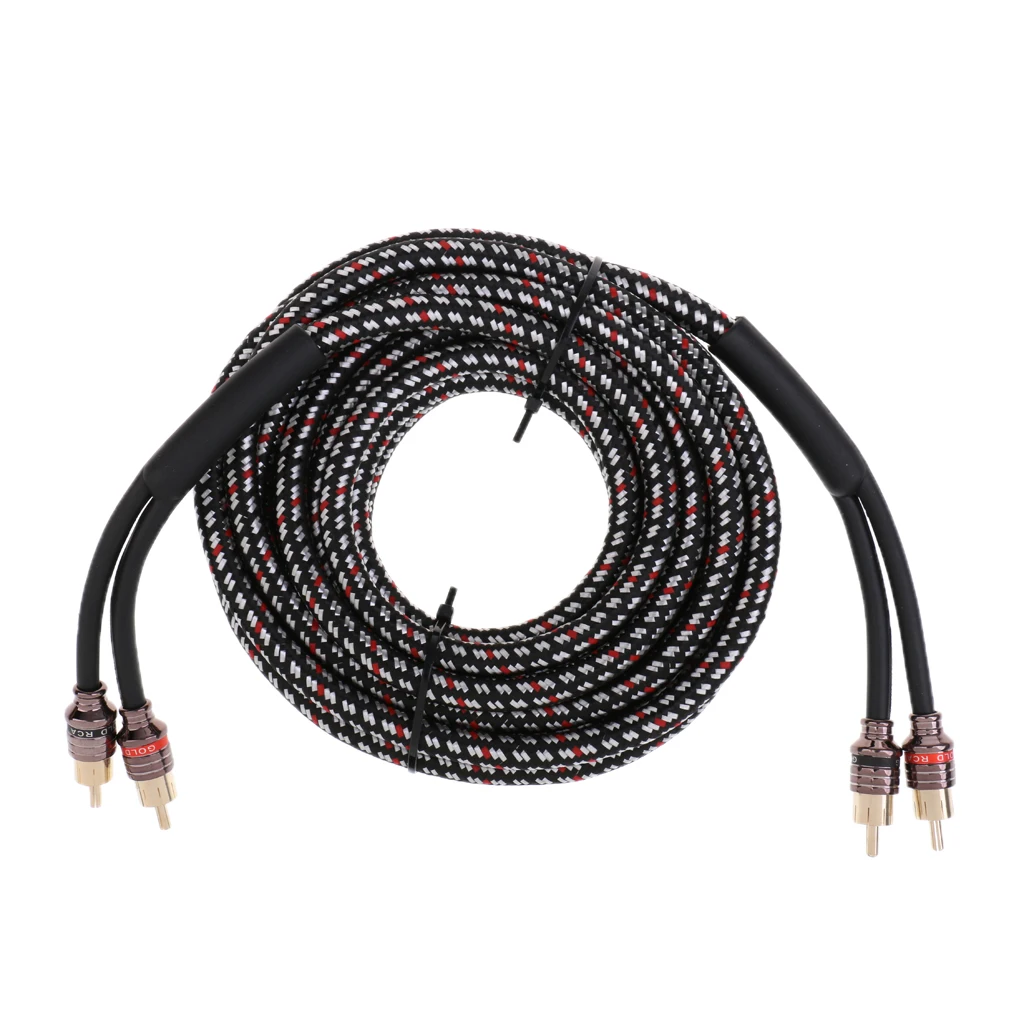 4.5m Car Audio Stereo Amplifier Speaker RCA Interconnect Cable Wire Black 4.5m Car Audio Stereo Amplifier Speaker RCA Interconnect Cable Wire Black