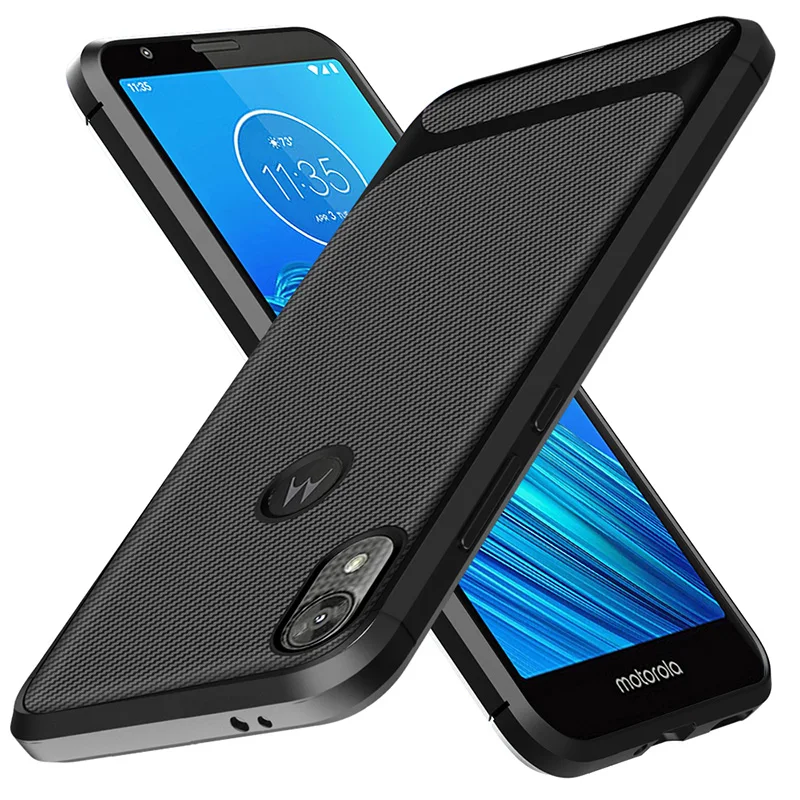 Чехол из углеродного волокна для Motorola Moto G7 Z4 E6 G8 Play Plus Power One Macro | Мобильные