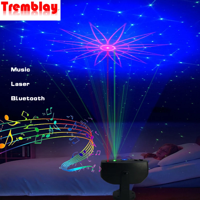 Лазерный прожектор со звуковыми эффектами для диджея диско Рождественский