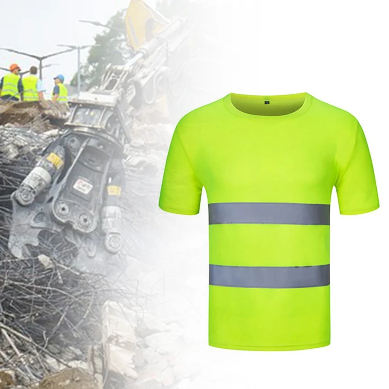 T-Shirt Orange Short Sleeve Reflective T-shirt Summer Dry Fit Breathable Hi Vis Yellow Work T Shirt Free Shipping
T-Shirt Orange Short Sleeve Reflective T-shirt Summer Dry Fit Breathable Hi Vis Yellow Work T Shirt Free Shipping