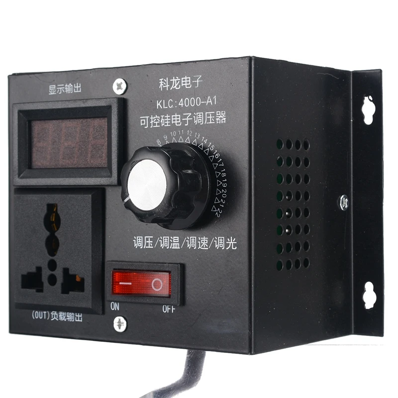 220V 4000W Electronic Variable Voltage Controller for Fan Speed Motor Control Dimmer Voltage Regulator Adjustment Au Plug
220V 4000W Electronic Variable Voltage Controller for Fan Speed Motor Control Dimmer Voltage Regulator Adjustment Au Plug