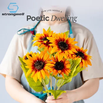 Strongwell European Simulation Sunflower Silk Flower Autumn Sun Flower Large Wedding Bouquet Desk Nordic Home Decoration
Strongwell European Simulation Sunflower Silk Flower Autumn Sun Flower Large Wedding Bouquet Desk Nordic Home Decoration