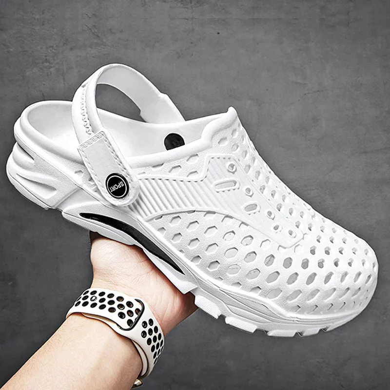 Summer Men Hole Sandals Hollow Out Beach Slippers Fashion Garden Clogs Aqua Shoes Male Casual sandals Trekking Wading Size 39-45
Summer Men Hole Sandals Hollow Out Beach Slippers Fashion Garden Clogs Aqua Shoes Male Casual sandals Trekking Wading Size 39-45