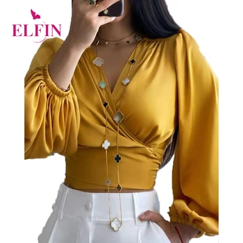 Yellow Sexy Deep V Neck Women Tops and Blouses 2020 Autumn Office Ladies Casual Slim Short Lantern Long Sleeve Shirt SJ7192R
Yellow Sexy Deep V Neck Women Tops and Blouses 2020 Autumn Office Ladies Casual Slim Short Lantern Long Sleeve Shirt SJ7192R