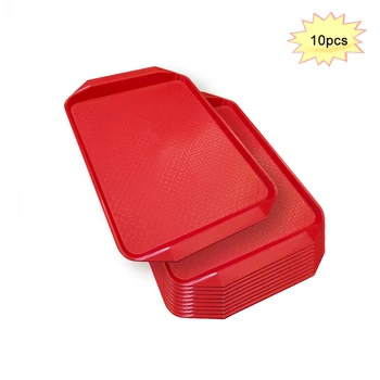 10pcs Food Tray Dinner Tray Cafeteria Tray Café Standard Cafeteria Fast Food Service Tray Rectangular Non-slip Surface
10pcs Food Tray Dinner Tray Cafeteria Tray Café Standard Cafeteria Fast Food Service Tray Rectangular Non-slip Surface