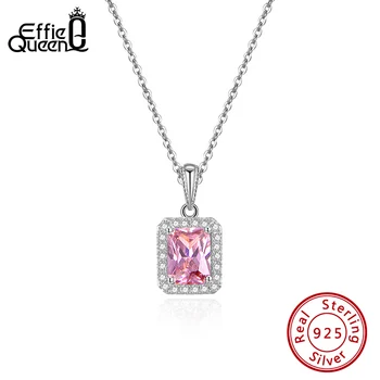 EFFIE QUEEN Square Pendant Necklace Women Pink Princess Diamond Cut Charm Neck Chain Necklaces Christmas Thanksgiving Gift SN277
EFFIE QUEEN Square Pendant Necklace Women Pink Princess Diamond Cut Charm Neck Chain Necklaces Christmas Thanksgiving Gift SN277