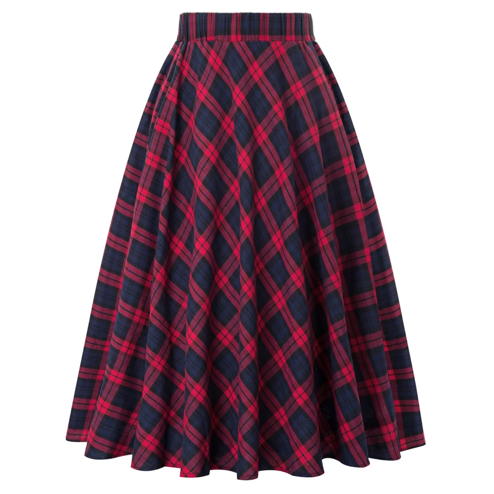Autumn High Waist Pleated Skirts Womens Elegant Grid Pattern Vintage Scottish Style Skater Midi Skirts Female Plaid A-Line Skirt
Autumn High Waist Pleated Skirts Womens Elegant Grid Pattern Vintage Scottish Style Skater Midi Skirts Female Plaid A-Line Skirt