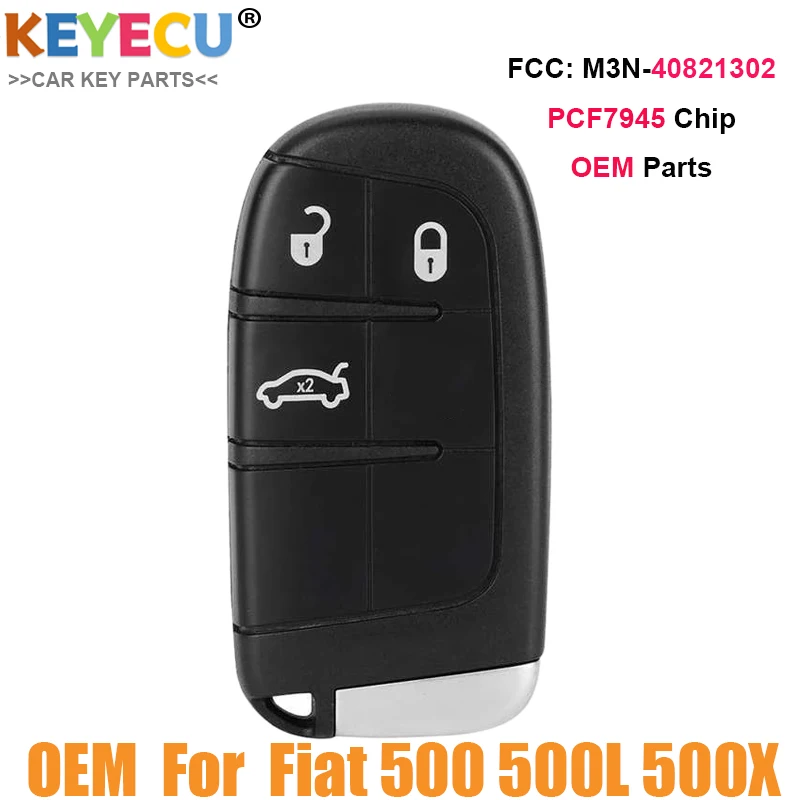KEYECU OEM Смарт-пульт дистанционного управления автомобильный ключ для Fiat 500 500X 500L Fob