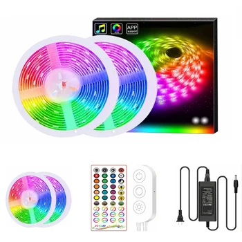 5050 Lights Strip Music Sync App Control with Remote Rgb Color 600 Lights Led Tape Light for Home Decoration 20M Eu Plug 
5050 Lights Strip Music Sync App Control with Remote Rgb Color 600 Lights Led Tape Light for Home Decoration 20M Eu Plug