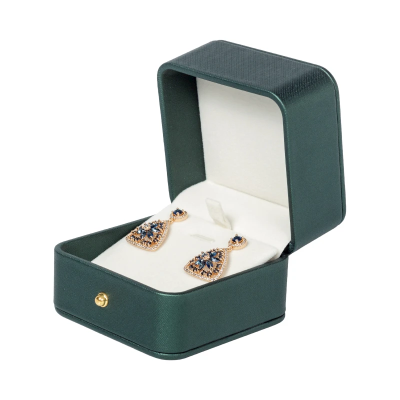 New Pu Leather Square Simple Jewelry Box Ring Earrings Necklace Bracelet Packaging Retro Green Gold Button Decoration
New Pu Leather Square Simple Jewelry Box Ring Earrings Necklace Bracelet Packaging Retro Green Gold Button Decoration