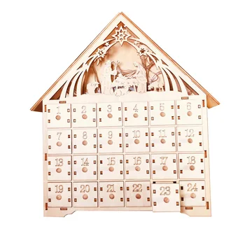 Wooden Advent Calendar Countdown Lights Christmas Party 24 Pull-Out Drawers LED Light PI669 
Wooden Advent Calendar Countdown Lights Christmas Party 24 Pull-Out Drawers LED Light PI669