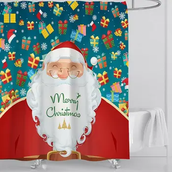 Polyester Christmas Shower Curtain Waterproof Bathroom Home Decor 
Polyester Christmas Shower Curtain Waterproof Bathroom Home Decor