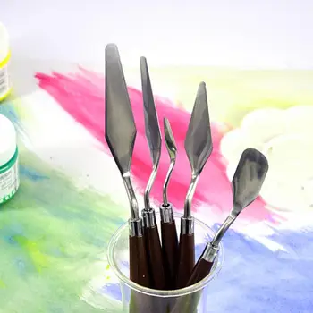 5 Pcs Fine Arts Professional Stainless Steel Spatula Kit Palette Oil Painting Fine Arts Painting Tool Set Flexible Blades
5 Pcs Fine Arts Professional Stainless Steel Spatula Kit Palette Oil Painting Fine Arts Painting Tool Set Flexible Blades