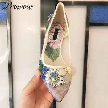 Prowow New Runway Designer Breathable Mesh Sexy Pointed Toe Pumps Slip On Jewel Floral HIgh Heel Pumps Shoes Women
Prowow New Runway Designer Breathable Mesh Sexy Pointed Toe Pumps Slip On Jewel Floral HIgh Heel Pumps Shoes Women