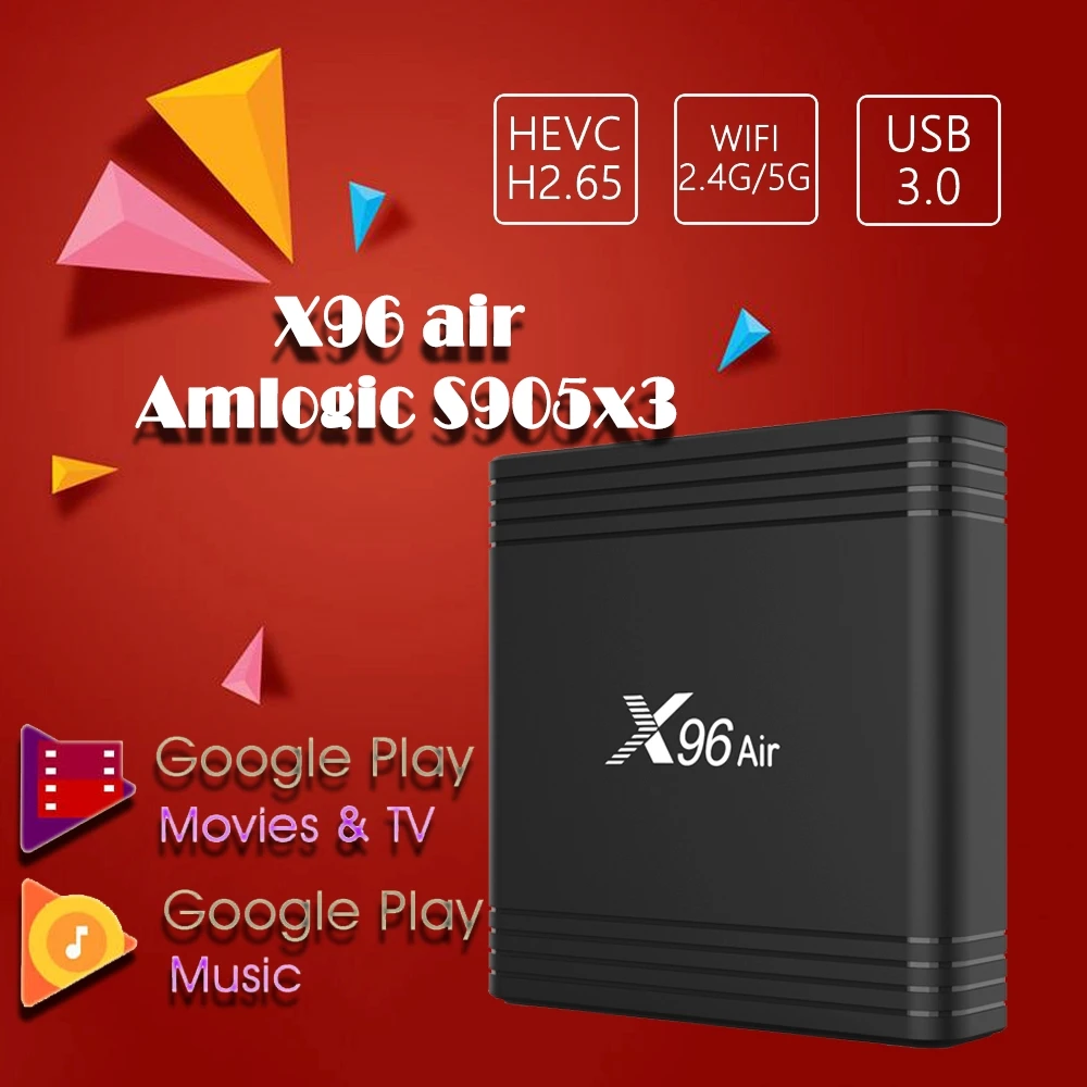 

X96 Air Amlogic S905X3 Android 9.0 TV BOX 4GB 64GB 32GB wifi 1080P 4K 60fps Video Play 2GB 16GB X96Air Media Player