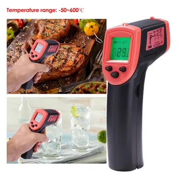 Handheld Laser Non-contact Thermometer LCD Digital Infrared Meter High Precision Handheld Industrial Electronic Thermometer
Handheld Laser Non-contact Thermometer LCD Digital Infrared Meter High Precision Handheld Industrial Electronic Thermometer