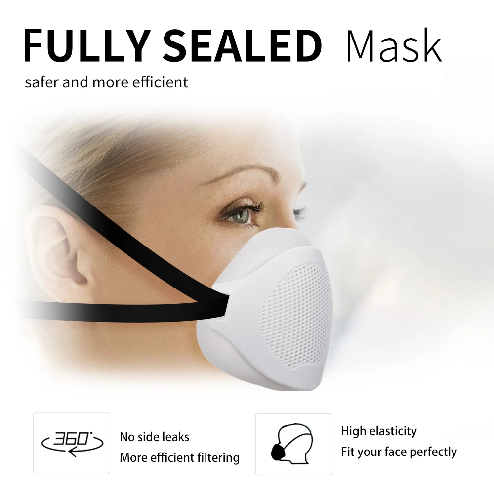 AF9 Reusable Protective Face Mask Respirator Anti-smog Dustproof Mask with 3pcs Replaceable Filter Screens 98.3% Filtering Rate
AF9 Reusable Protective Face Mask Respirator Anti-smog Dustproof Mask with 3pcs Replaceable Filter Screens 98.3% Filtering Rate