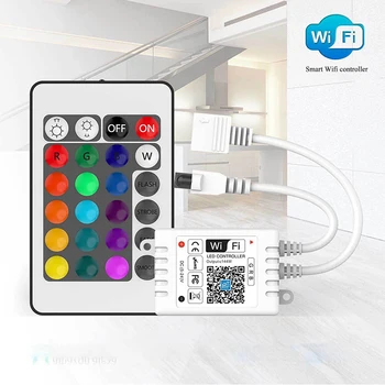 LED Strip Light WiFi RGB Controller DC 5V 12V 24V Android IOS APP Amazon Alexa Google Magic Home IR Control
LED Strip Light WiFi RGB Controller DC 5V 12V 24V Android IOS APP Amazon Alexa Google Magic Home IR Control