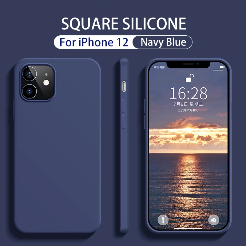 for Apple iPhone 12 Mini Pro Max Case New Straight Side Square Mobile Phone Case for iPhone 12 Liquid Silicone Full Cover Soft
for Apple iPhone 12 Mini Pro Max Case New Straight Side Square Mobile Phone Case for iPhone 12 Liquid Silicone Full Cover Soft