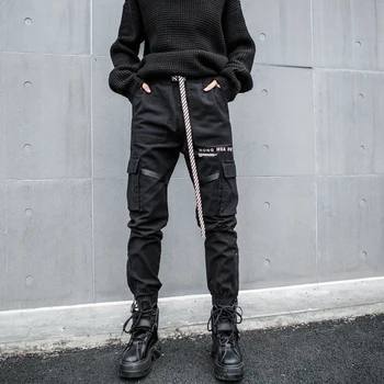 LANMREM 2020 New Fashion Personality L Ribbon Multi-pocket Black Cargo Pants Casual Elastic Waist Trousers Women YF72301
LANMREM 2020 New Fashion Personality L Ribbon Multi-pocket Black Cargo Pants Casual Elastic Waist Trousers Women YF72301