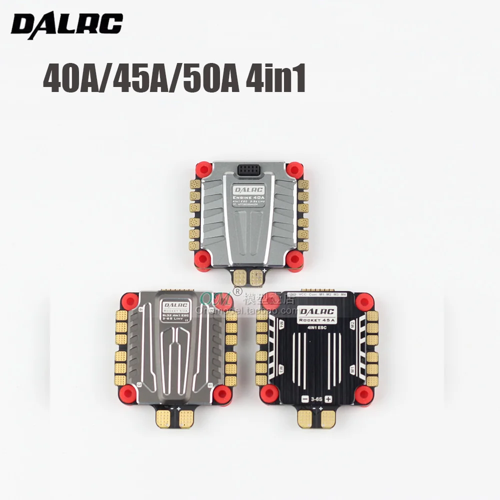 DALRC 40A 45A 50A 4in1 ESC 3-6S Blheli_32 LIHV DSHOT1200 Ready 4 In 1 Brushless ESC CNC for Rc Multirotor FPV Racing Drone
DALRC 40A 45A 50A 4in1 ESC 3-6S Blheli_32 LIHV DSHOT1200 Ready 4 In 1 Brushless ESC CNC for Rc Multirotor FPV Racing Drone