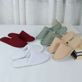 1 Pair Hotel Travel Spa Solid Color Slippers Portable Reusable High Quality Soft Comfortable Home Flat Slippers
1 Pair Hotel Travel Spa Solid Color Slippers Portable Reusable High Quality Soft Comfortable Home Flat Slippers