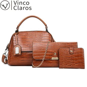 Vintage Crocodile Pattern Handbags Leather Shoulder Bag Female with Wallet Women's Bags Designer Crossbody Bags for Women 2020
Vintage Crocodile Pattern Handbags Leather Shoulder Bag Female with Wallet Women's Bags Designer Crossbody Bags for Women 2020
