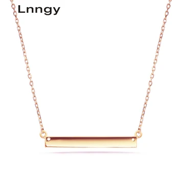 Lnngy 18K Gold Necklace Brushed Smooth Finish Square Bar Clavicle Necklace Women Simple Fine Diy Pendant Necklaces Link Chain
Lnngy 18K Gold Necklace Brushed Smooth Finish Square Bar Clavicle Necklace Women Simple Fine Diy Pendant Necklaces Link Chain