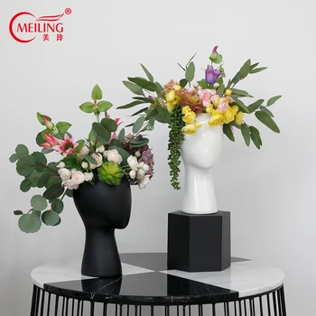 Modern Ceramic Lady Head Vases With Hollow Holes Black White Planter Handmade Art Decorative Flower Pot Home Wedding Party Decor
Modern Ceramic Lady Head Vases With Hollow Holes Black White Planter Handmade Art Decorative Flower Pot Home Wedding Party Decor