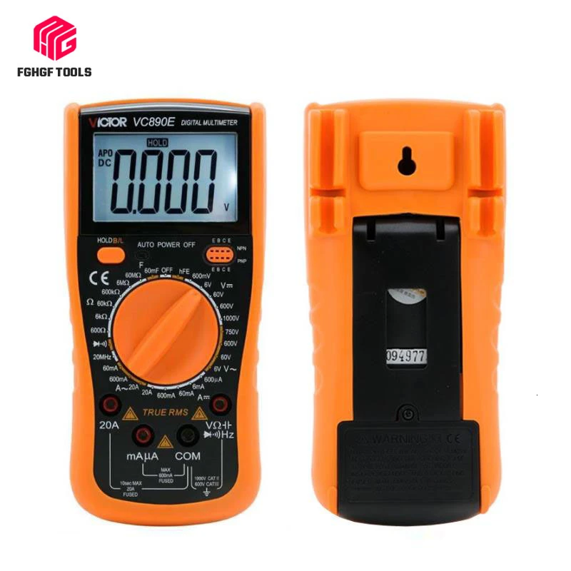 FGHGF VC890E Multimeter Digital Multimeter High Precision Digital Display Meter Backlight Automatic Shutdown Multimeter
FGHGF VC890E Multimeter Digital Multimeter High Precision Digital Display Meter Backlight Automatic Shutdown Multimeter