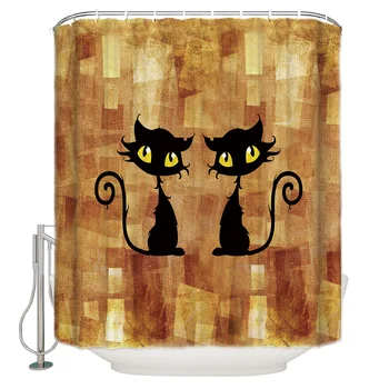 Abstract Retro Background With Two Cats Hook Shower Curtain for Bathroom Decoration
Abstract Retro Background With Two Cats Hook Shower Curtain for Bathroom Decoration