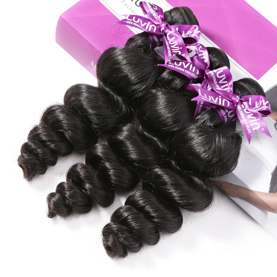 Luvin OneCut Hair Loose Wave 8-30 Brazilian Virgin Hair 3 Pcs/Lots 100% Unprocessed Human Hair Bundles Weaves Free Shipping
Luvin OneCut Hair Loose Wave 8-30 Brazilian Virgin Hair 3 Pcs/Lots 100% Unprocessed Human Hair Bundles Weaves Free Shipping