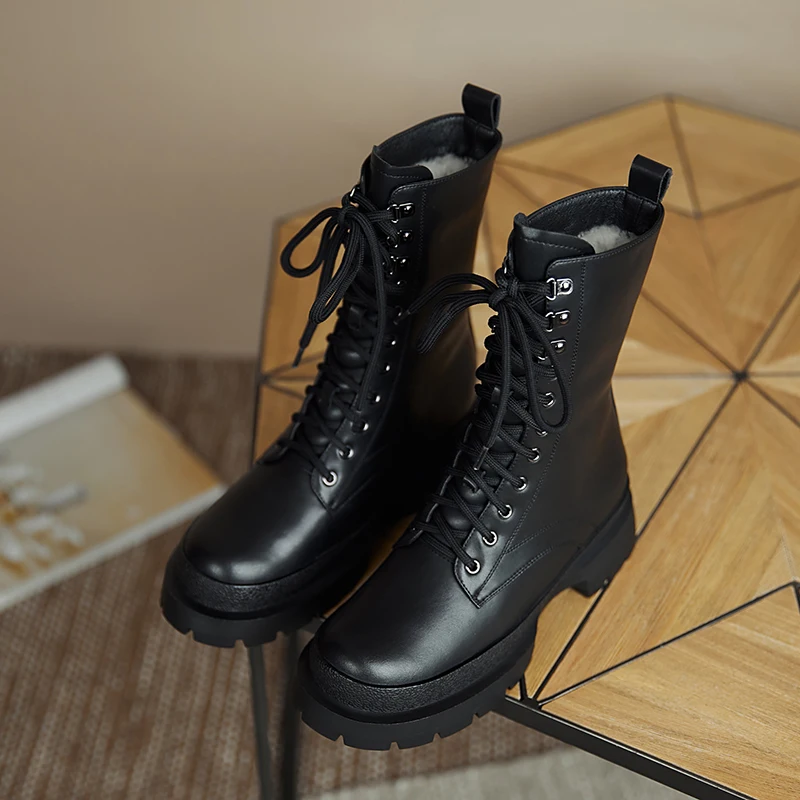 Winter Women's Shoes Women's Rubber Sole Genuine Leather Martin Lace-Up Boots M03-Maopaopao-996
Winter Women's Shoes Women's Rubber Sole Genuine Leather Martin Lace-Up Boots M03-Maopaopao-996