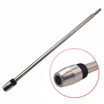 1pc 300mm Quick Release Screwdriver Drill Bit Holder Long Handle Magnetic Hex Shank Adapter Screwdriver Extension Rod Socket