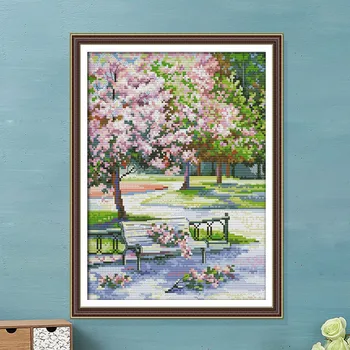 Joy Sunday Cross Stitch Kit Spring Park Landscape DIY Manual Embroidery 14CT 11CT Needlework Set Modern Home Decoration Painting
Joy Sunday Cross Stitch Kit Spring Park Landscape DIY Manual Embroidery 14CT 11CT Needlework Set Modern Home Decoration Painting